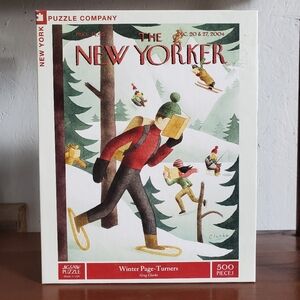 New York Puzzle Company 500-piece Puzzle | The New Yorker - Winter Page-Turners